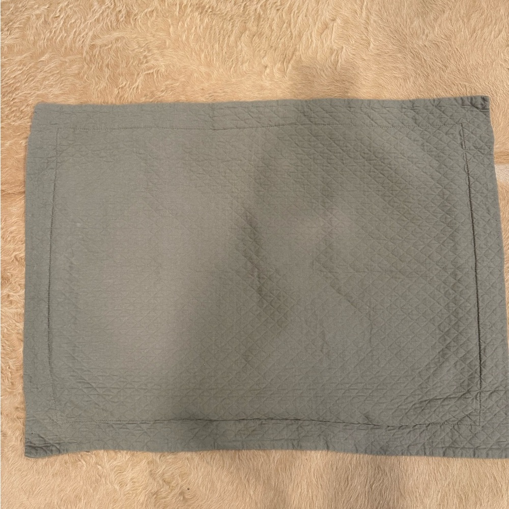Restoration Hardware Taupe Quilted standard shams. 100% cotton